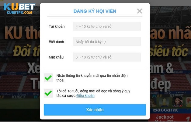 Cách tham gia nhận ưu đãi hot rất đơn giản tại Kubet